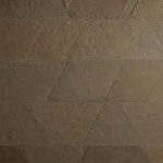 Which feature-wall material best fits a GCC living room planning reference