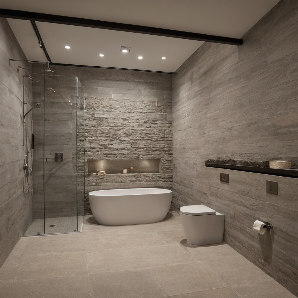 Each feature-wall material must be designed as a complete installed assembly planning reference