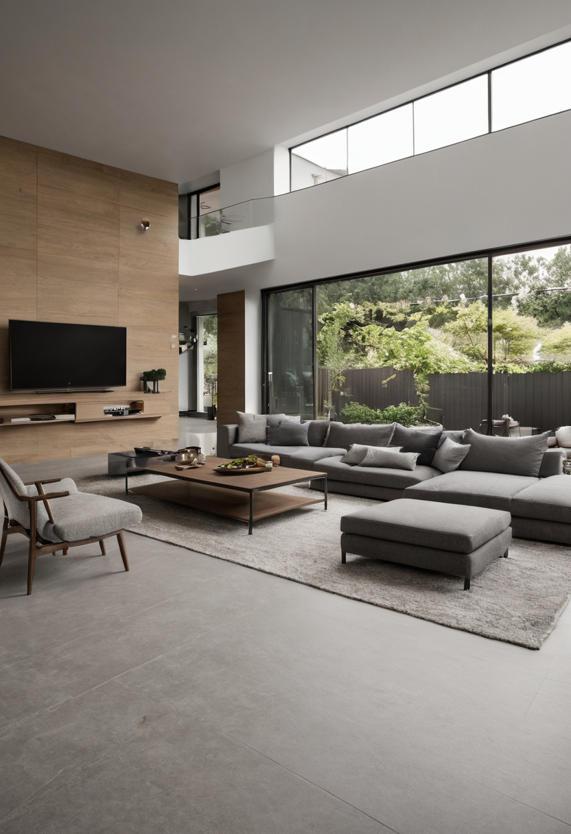 Luxury interior image showing What clearances make living room furniture ideas comfortable in a large room